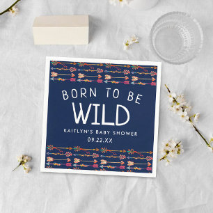 Geboren zu sein, wilde Stamm Boho Pfeile Baby Dusc Serviette