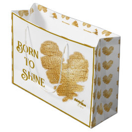 Geboren zu Shine Large Gift Bag Große Geschenktüte