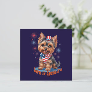 Geboren zu Sparkle - Niedlich 4. Juli Flat Card mi