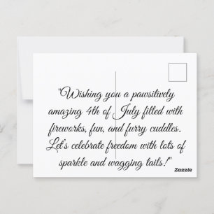 Geboren zu Sparkle - Niedlich 4. Juli Flat Card mi Postkarte