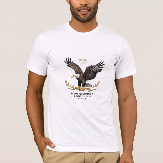 Geboren zu Sparkle - Premium Eagle Freedom T-Shirt (Vorderseite)