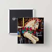 Geboren zu Sparkle Quote Karussellpferd Fotografie