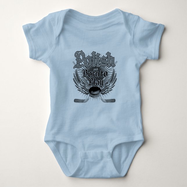 Geboren zu spielen (Polnisch) Baby Bodysuit Baby Strampler (Vorderseite)