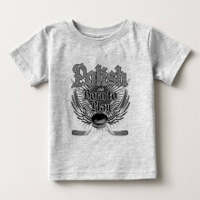 Geboren zu spielen (Polnisch) Baby T-shirt (Vorderseite)