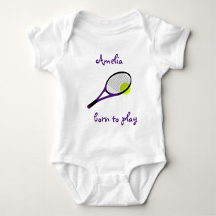 Geboren zu spielen, Tennisball und Racquet, person Baby Strampler