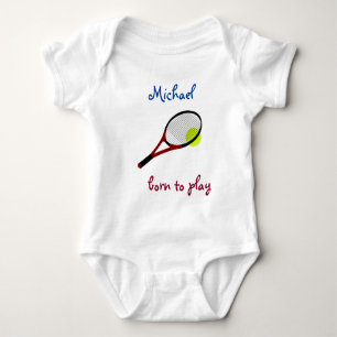 Geboren zu spielen, Tennisball und Racquet, person Baby Strampler