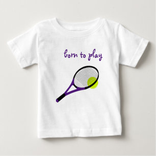 Geboren zu spielen, Tennisball und Racquet, trendi Baby T-shirt