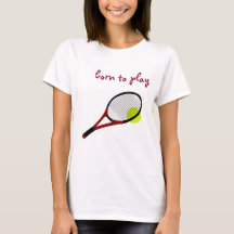 Geboren zu spielen, Tennisball und Racquet, trendi