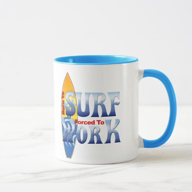 Geboren zu surfen tasse (Rechts)