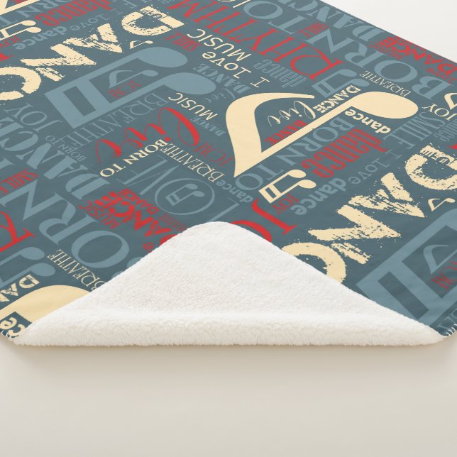 Geboren zu tanzen Blau/Rot/Gold ID277 Sherpadecke (3/4)