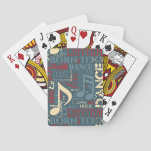 Geboren zu tanzen Blau/Rot/Gold ID277 Spielkarten