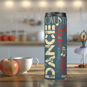 Geboren zu tanzen Blau/Rot/Gold ID277 Thermosbecher