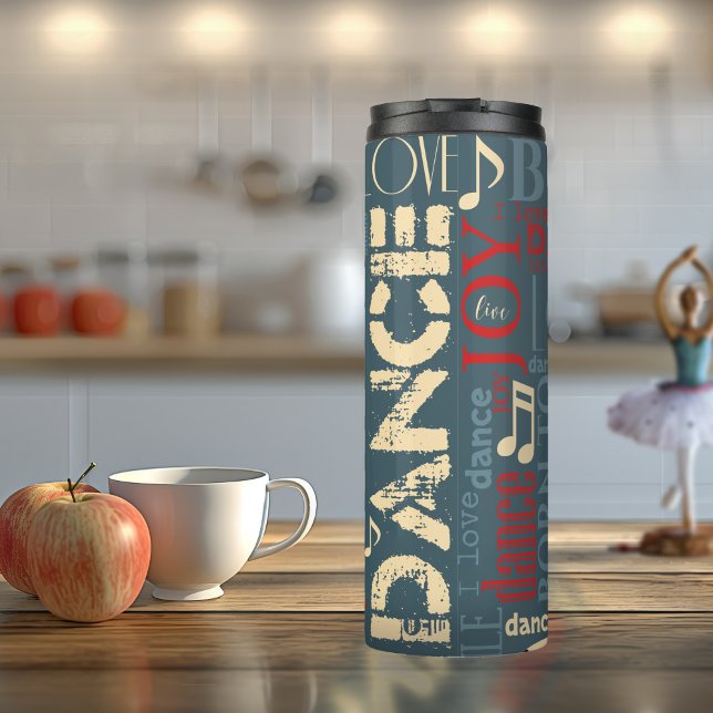 Geboren zu tanzen Blau/Rot/Gold ID277 Thermosbecher (Von Creator hochgeladen)