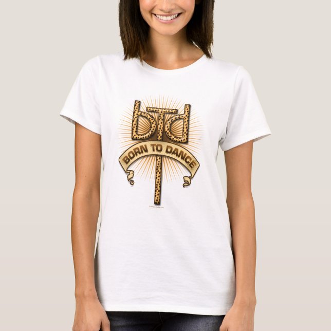 Geboren zu tanzen (Leopard) T-Shirt (Vorderseite)