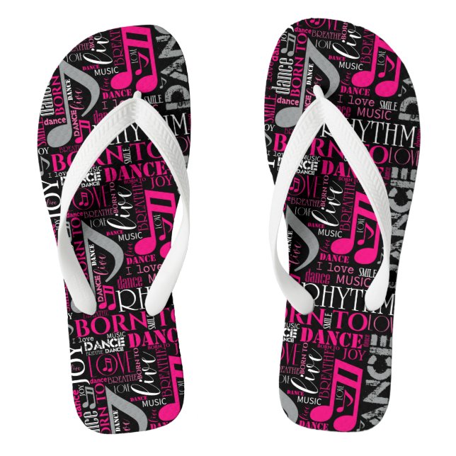 Geboren zu Tanzpink ID277 Flip Flops (Fußbett)