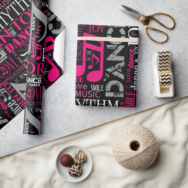 Geboren zu Tanzpink ID277 Geschenkpapier (Kunsthandwerk)