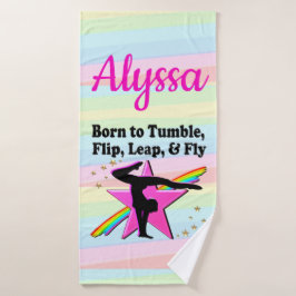 GEBOREN ZU TUMBLE, GEDREHT, ABSCHLIESSEN UND FLIEG BADEHANDTUCH