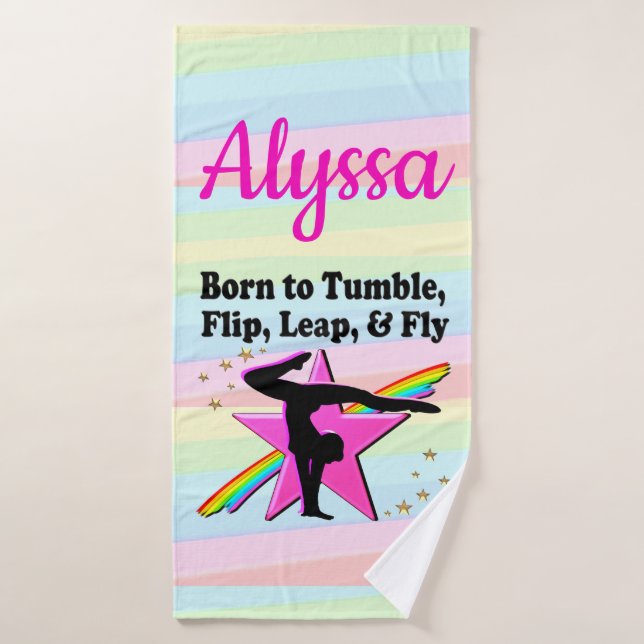 GEBOREN ZU TUMBLE, GEDREHT, ABSCHLIESSEN UND FLIEG BADEHANDTUCH (Badehandtuch)