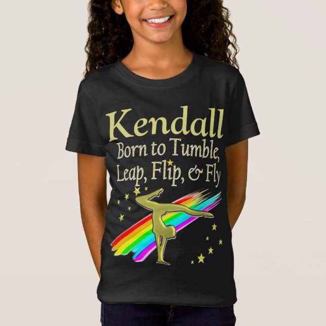 GEBOREN ZU TUMM PERSONALISIERTER GYMNAST-TANK ODER T-Shirt (Vorderseite)