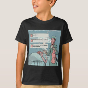 Geboren zu Tweetend lustiger Cartoon T-Shirt