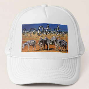 "Geboren zu unterscheiden" Zebra Art Truckerkappe