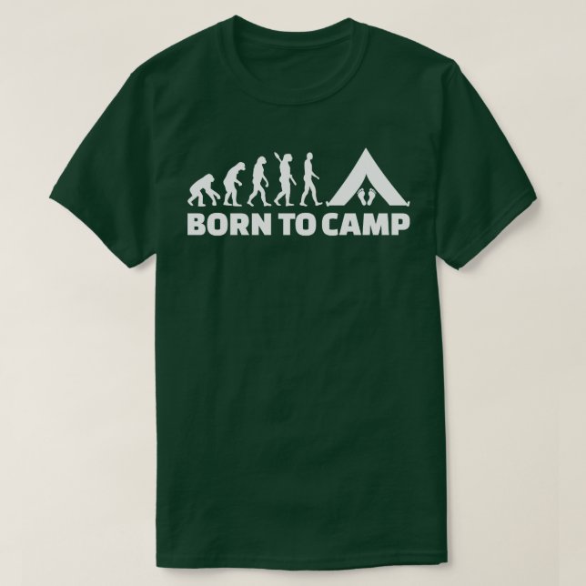 Geboren zum Camp Camping T-Shirt (Design vorne)