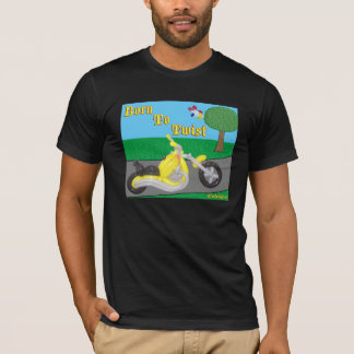 Geboren zum Drehungs-Ballon-Motorrad-Shirt T-Shirt