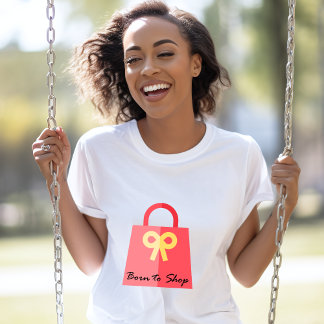 Geboren zum Einkaufen Einkaufs-Beutel Farbe T-Shirt