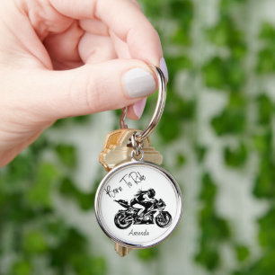Geboren zum Fahren Personalisierter Name Schlüsselanhänger
