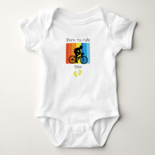 Geboren zum Fahrrad, Hübsches Baby Bicycle Baby, F Strampler