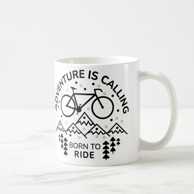 Geboren zum Fahrraddesign Kaffeetasse (Rechts)