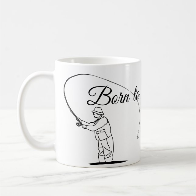 Geboren zum Fischfang Kaffeetasse (Links)