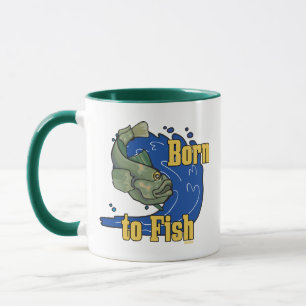 Geboren zum Fish Fishing-Thirt Tasse