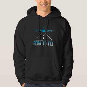 Geboren zum Fliegen eines Flugzeugpiloten Hoodie