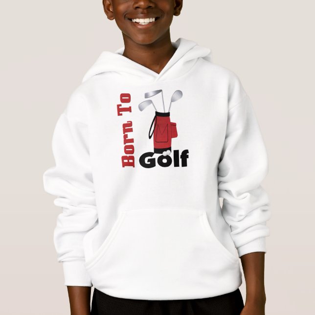 Geboren zum Golf Hoodie (Vorderseite)