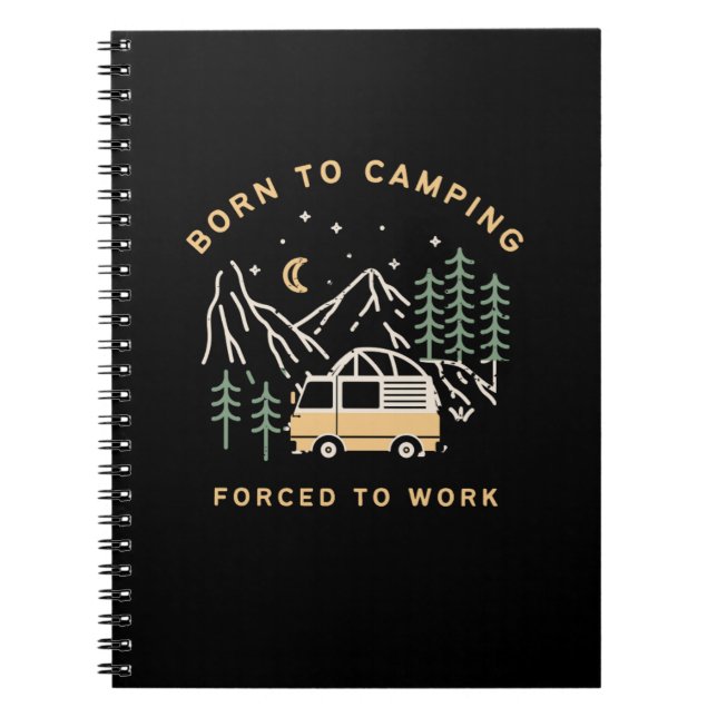 Geboren zum Lager, gezwungen zur Arbeit - Retro Ca Notizblock (Vorderseite)