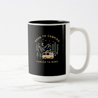 Geboren zum Lager, gezwungen zur Arbeit - Retro Ca Zweifarbige Tasse