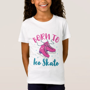 Geboren zum Niedlichen Ice Skate Abbildung Skaten  T-Shirt