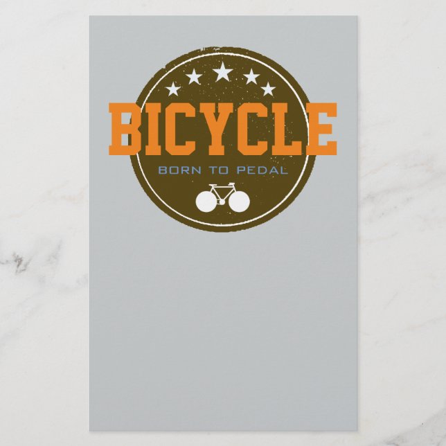 geboren zum Pedalrad Briefpapier (Vorderseite)