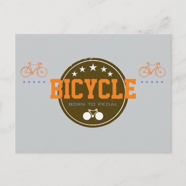 geboren zum Pedalrad Postkarte (Vorderseite)