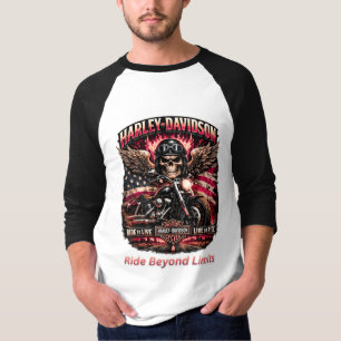 Geboren zum Reiten Gebaut zum Führen Motorrad-Tote T-Shirt