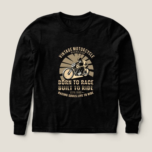 Geboren zum Rennen - Fahrt mit dem T - Shirt des W (Design Vorderseite)