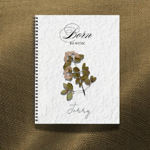 Geboren zum Schreiben   Poetcore-Name-Design Notizbuch