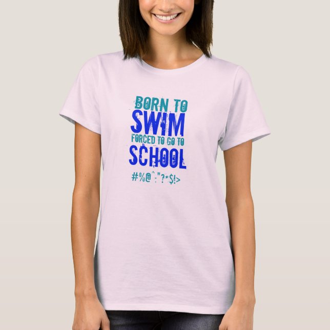 Geboren zum Schwimmen - Tye Die Männlich T-Shirt (Vorderseite)