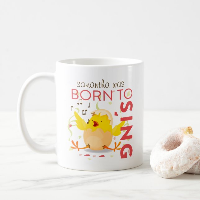 Geboren zum Singen Kaffeetasse (Mit Donut)