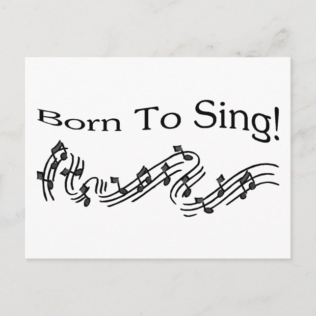 Geboren zum Singen Postkarte (Vorderseite)