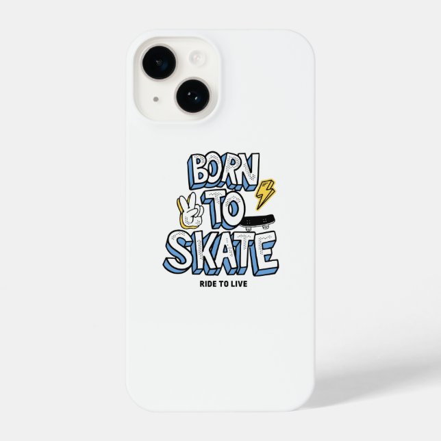 Geboren zum Skate iPhone Hülle (Rückseite)