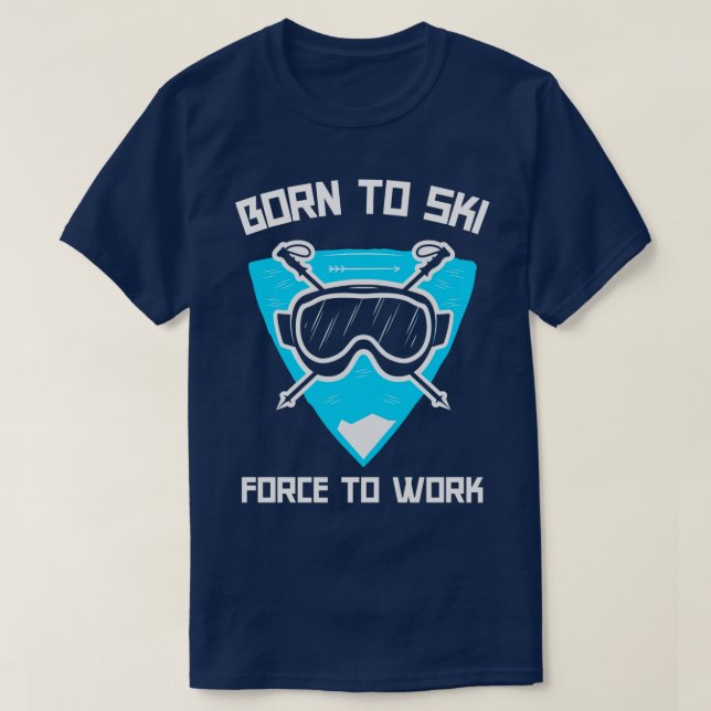 Geboren zum Skifahren T-Shirt (Design vorne)