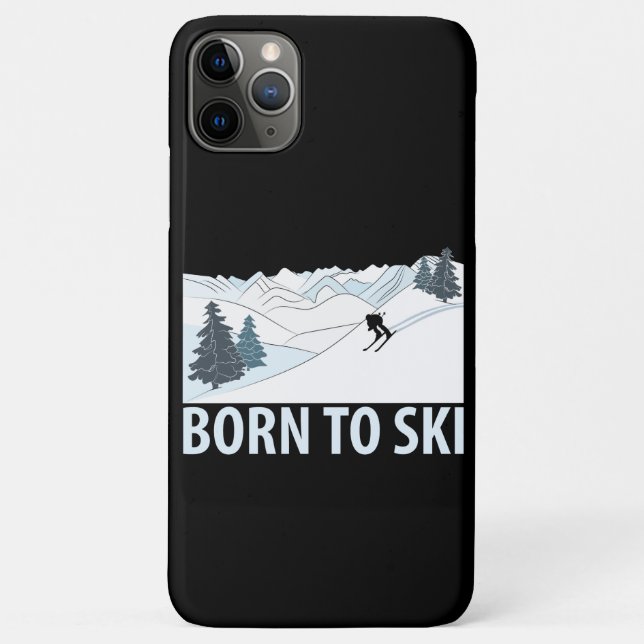 Geboren zum Skiwintersport Case-Mate iPhone Hülle (Rückseite)
