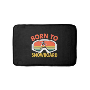 Geboren zum Snowboard Badematte